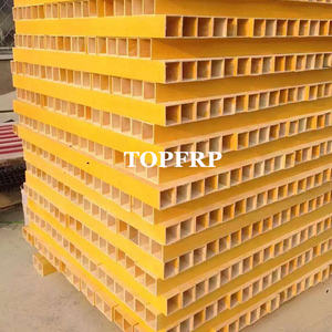 Tubo cuadrado de fibra de vidrio de alta resistencia Tubo rectangular de fibra de vidrio Perfil de pultrusión FRP GRP - Product Image 5