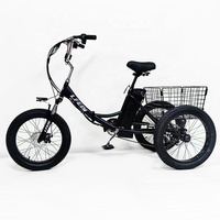 Tricycle électrique à 3 roues de 20 pouces, batterie 13 Ah, moto électrique à trois roues, scooter électrique pour adultes
