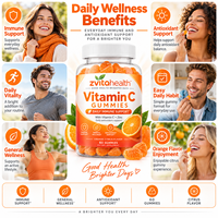 Gummies de vitamine C naturelle en marque blanche avec options personnalisables pour la protection antioxydante des adultes