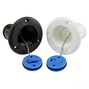 ZEXI <span class=keywords><strong>Bouchon</strong></span> <span class=keywords><strong>d</strong></span>'entrée <span class=keywords><strong>d</strong></span>'<span class=keywords><strong>eau</strong></span>/carburant en plastique blanc/noir de 38 mm, résistant à la corrosion et durable, pour accessoires de camping-car, yacht, bateau, voiture - Product Image 1