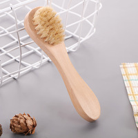 Cepillo de Baño Vegano Popular con Mango de Madera y Cerdas de Sisal, Masajeador Natural para Limpiar la Piel del Cuerpo, Relajación Corporal Completa, Masaje Cervical, Spa
