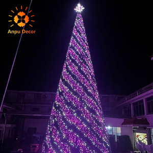Anpu ngoài trời cao Cây giáng sinh khổng lồ PVC trung tâm mua sắm đèn LED IP44 đánh giá nhiều màu thay đổi độ sáng trang trí kỳ nghỉ cảnh quan - Product Image 4