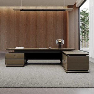 Escritorio de oficina ejecutivo en forma de I de lujo de gama alta para directores y gerentes Soluciones de MDF para jefes y ejecutivos de alta gama - Product Image 2