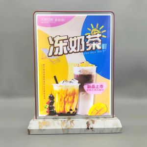 Tùy chỉnh A4 hai mặt LED menu ánh sáng hộp có thể sạc lại truy cập máy tính để bàn bảng đứng nhôm poster hình chữ nhật cho quảng cáo - Product Image 3