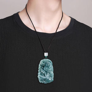 หยกธรรมชาติหยกน้ำเงินจี้หยกมังกร UNISEX ผู้หญิงผู้ชายสไตล์จีนของขวัญพร้อมใบรับรองการประเมินราคา LP99 - Product Image 4