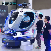 HEROVR Parc à Thème VR Excitant Jeu de Tir Montagnes Russes Simulateur d'Hélicoptère VR 9D à Vendre