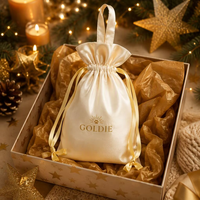 Organisateur de rangement en satin de qualité supérieure, grande capacité, pour accessoires cosmétiques, cadeau
