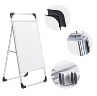 Stand Poster Aluminium Alloy KT Board Genggam, Lipat Vertikal, untuk Papan Reklame Promosi dengan Lapisan Anodized