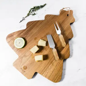 Custom Design Servier brett mit 3 Käse messern Käse Holzbrett Set