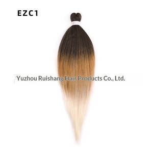 Perruque au crochet EZ de 26 pouces, trois couleurs, double trame, en fibre basse température, modèle EZC, <span class=keywords><strong>tresses</strong></span> africaines volumineuses stylisées en PVC - Product Image 4