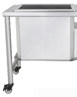 Vente en gros de table de panure de poulet en acier inoxydable KFC table de panure électrique avec tamis machine d'enrobage de farine de poulet frit