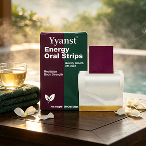 Tiras de Película Oral Disolubles con Mezcla Botánica, 30 Unidades, Suplemento Dietético para Adultos, Caja de Papel Dividida en Verde y Morado, Marca Privada OEM - Product Image 4