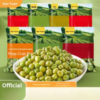 Petits pois originaux aux saveurs de wasabi et d'ail, croustillants, cuits au four, faible teneur en matières grasses, 500 g, emballés individuellement, collations de loisirs pour le bureau