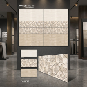 Carrelage en céramique porcelaine 300x600mm de haute qualité, finition mate, design gris Momento, 12x24, pour intérieur, salle de bain, moulures, extérieur, mur, émaillé - Product Image 4