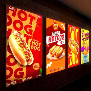 Marco de Aluminio para Póster, Grosor Personalizado, Durable, para Menús de Comida Rápida en Interiores, Caja de Luz - Product Image 3