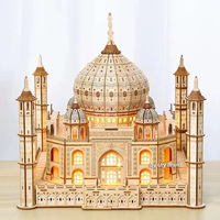 National Geographic Taj Mahal Puzzle 3D en Bois, Modèle d'Architecture Indienne, Jouet Éducatif, Kit de Modélisme, Cadeau Architectural pour Collectionneur