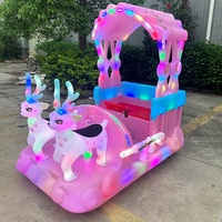 Voiture électrique pour enfants à 4 places, grande batterie, nouvelle voiture d'amusement pour marché nocturne, voiture à propulsion électrique pour enfants