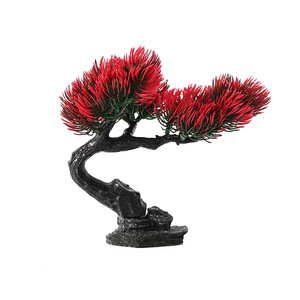 Décoration de paysage d'aquarium de <span class=keywords><strong>chanson</strong></span> de bienvenue simulée Ornement d'herbe d'<span class=keywords><strong>eau</strong></span> en forme d'arbre artificiel - Product Image 1