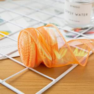 Ruban en organza irisé scintillant de 4 cm, best-seller, pour emballage de boîtes cadeaux de luxe et décoration de fêtes, 10 yards/rouleau - Product Image 3