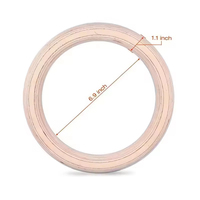 Anillos de gimnasia Anillos de madera ajustables Correas de hebilla Tire hacia arriba Ejercicio Anillos antideslizantes para entrenamiento de gimnasio en casa
