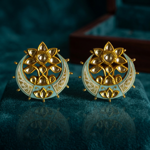 <b>Statement</b> Jewelry Set <b>Necklace</b>/Bracelet/Floral Crescent Earrings for Women Party Wedding Gift - Product Image 3