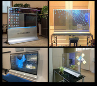 30 ''55'' 70 ''Machine d'affichage publicitaire Oled transparente double face ultra mince à écran Oled 4K