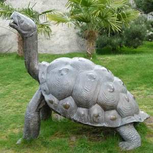 QUYANG屋外装飾等身大金属座っているカエル動物園彫刻ブロンズカエルカップル像 - Product Image 3