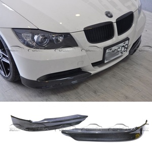 P Style Car Tuning Carbon Fiber Front Bumper Lip Rocker Winglet <b>Splitters</b> Flaps for BMW E90 2005-2008 - Product Image 3