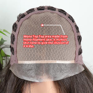 Perruque synthétique en vrac Julianna Wholesale Futura Fibre Glueless Lace Front Mono Top Base Net Bouncy Curl Monofilament pour femmes blanches - Product Image 4