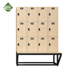 Armoires de <span class=keywords><strong>rangement</strong></span> modulaires Cartmay pour vestiaires, <span class=keywords><strong>casiers</strong></span> en bois avec banc et serrure à code numérique pour les écoles, les piscines, les gymnases - Product Image 1