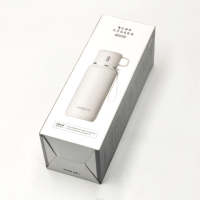 Boîte d'emballage en papier recyclable personnalisée à double pliage avec laminage mat pour bouteille d'eau