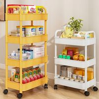Vente chaude chariot à roulettes étagère de rangement pour toilettes étagère de rangement mobile pour snacks au sol du salon étagère de rangement domestique multicouche