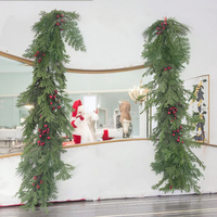Guirlande de fenêtre de 100 cm, guirlande de Noël en plastique, décoration pour la décoration festive de la maison