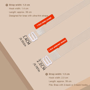 1 paire de bretelles de soutien-gorge transparentes pour femmes, 10/15mm, invisibles, antidérapantes, en silicone, détachables, sans couture, remplacement des bretelles de soutien-gorge - Product Image 4