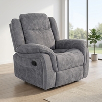 Frank Bestseller Hochwertiges Manuelles Stoff-3-Sitzer-Relaxsofa mit Klapptisch für Apartment-Lounge