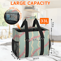 Sac d'organisation réutilisable vintage Fashion National Beach, design personnalisé, imprimé hawaïen Puakenikeni Lei, bandoulière réglable