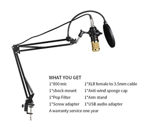 Nueva venta BM800 Bm800 Studio <span class=keywords><strong>Gooseneck</strong></span> juego de micrófono de condensador con tarjeta de sonido USB para grabación de estudio Broadcasting Bm-800 - Product Image 4