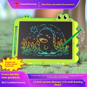 Tablero de escritura <span class=keywords><strong>a</strong></span> mano <span class=keywords><strong>a</strong></span> Color LCD con forma de dinosaurio de 12 pulgadas de dibujos animados, almohadillas de escritura Digital educativas para niños para pintura de grafiti - Product Image 6