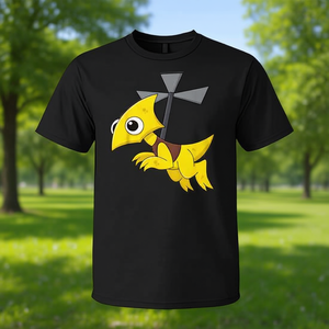 Camiseta Amarilla de Arcoíris para Disfraz de Amigo, Talla Grande Comprimida, para Uso Promocional Infantil - Product Image 2