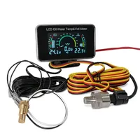 3-in-1 Auto Car LCD Meter Digital Oil Pressure Voltage Water Temperature Gauge Universal Instrument 9-36V for Car/Truck/SUV/RV
