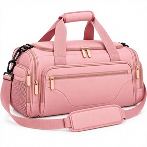 Bolsa de Viaje Rosa Personalizada, Bolsa Deportiva de Gran Capacidad, Bolsa de Gimnasio con Múltiples Bolsillos, Bolsa de Fin de Semana - Product Image 2