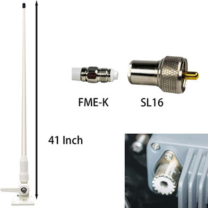 Antenne marine <span class=keywords><strong>VHF</strong></span> Radio 156-163MHz Antennes de bateau avec cliquet réglable en nylon PL259 18ft RG58 pour <span class=keywords><strong>Horizon</strong></span> Icom Cobra Uniden - Product Image 3