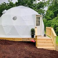 Dômes géodésiques de luxe en PVC pour événements, tentes demi-sphériques durables pour le camping, le jardin, gazebo en fibre de verre, tissu préfabriqué, demi-sphère pour complexe hôtelier