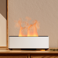Diffuseur électrique Diffuseur de flamme à sept couleurs Chambre à coucher Humidificateur industriel de bureau Flamme LED Diffuseur d'humidificateur d'arôme volcanique