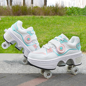 Chaussures à roulettes réglables à LED clignotantes, tendance mode, <span class=keywords><strong>4</strong></span> <span class=keywords><strong>roues</strong></span>, rétractables, pour enfants, idéales pour l'extérieur - Vente Flash - Product Image 2