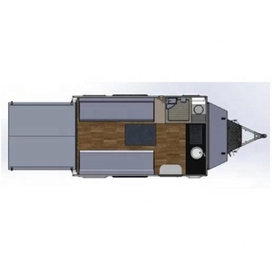 Mini <span class=keywords><strong>caravane</strong></span> de 12 pieds conforme à la norme australienne, remorque de camping-car, transporteur de jouets avec puits de lumière, suspension indépendante - Product Image 5