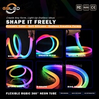Tube LED néon rectangulaire en silicone 24V 360 degrés, adressable RGBIC, lumière linéaire constante, IP67, décoration intérieure d'hôtel, CE RoHS