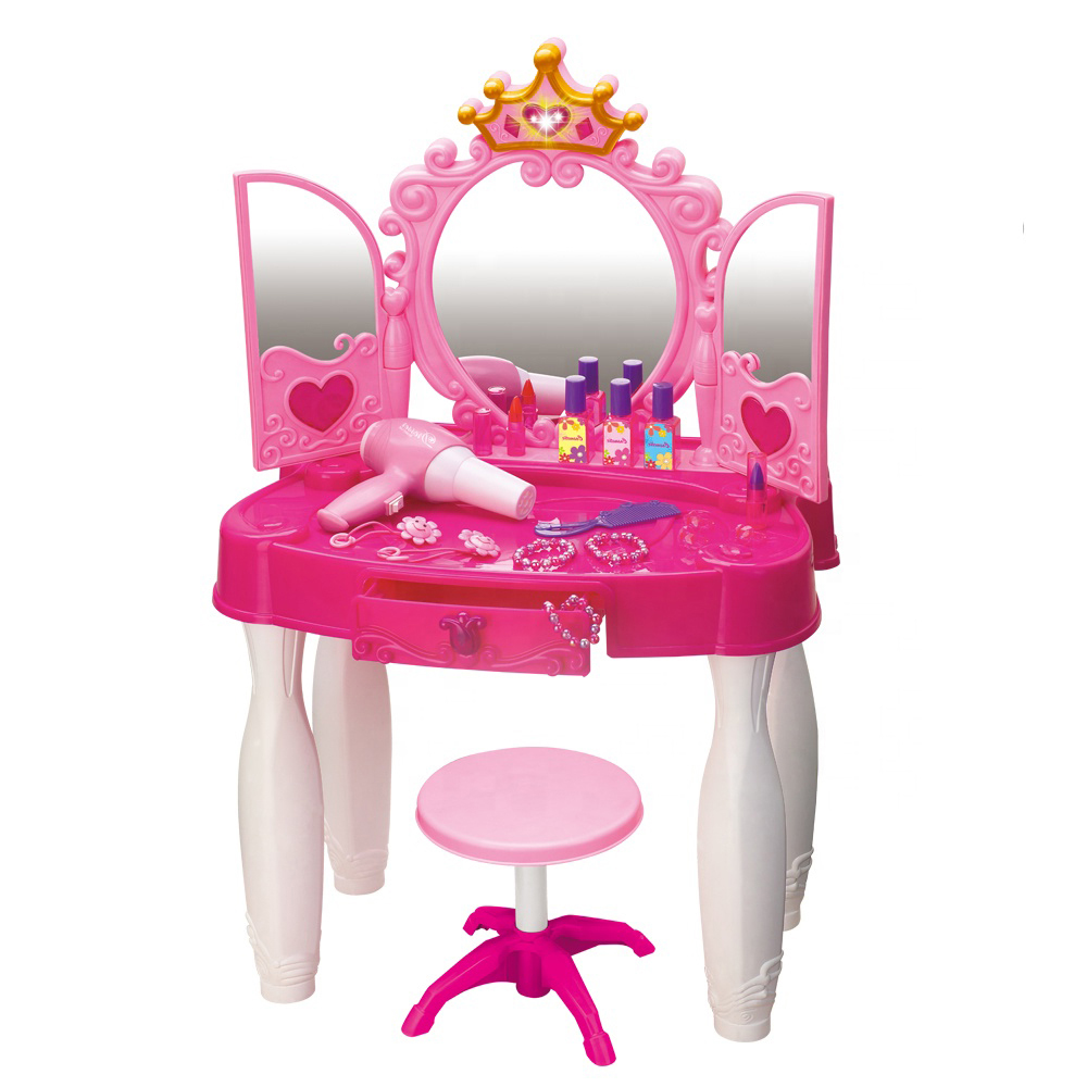 Kids Preschool Play Set Toy Makeup Set Fashion Girls Beautiful Dresser Toys Other Electronic Toys