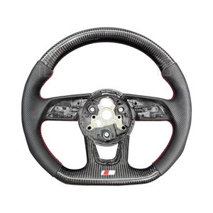 Volante de cuero completo de fondo plano B9 estándar para <span class=keywords><strong>Audi</strong></span> <span class=keywords><strong>A4</strong></span> A5 S4 S5 Rs4 Rs5 Coupe Sedan <span class=keywords><strong>Sportback</strong></span> 2017 2018 2019 2020 - Product Image 5