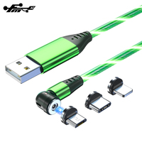 540 Isi Daya Malam Gelap Berputar Magnetis Kabel USB 3 In 1